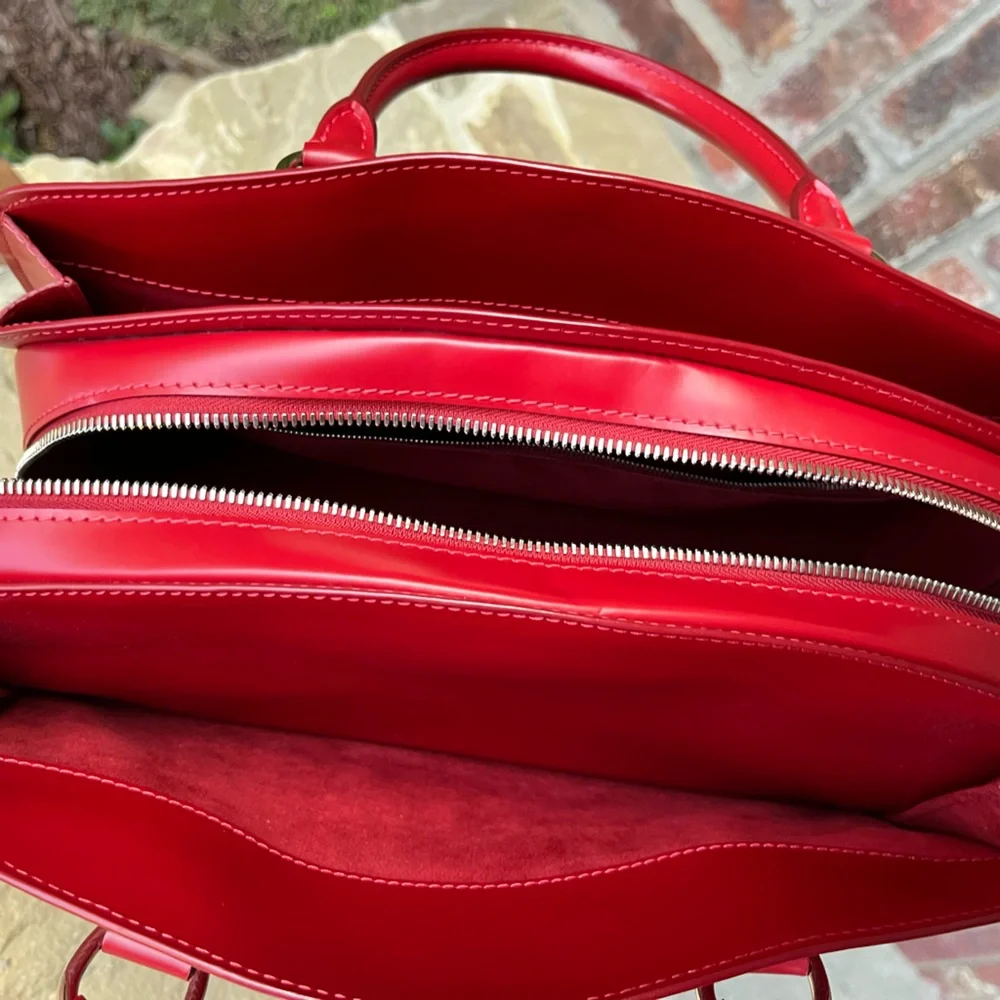 Louis Vuitton red epi leather pont neuf PM handbag preowned condition - Picture 7 of 17